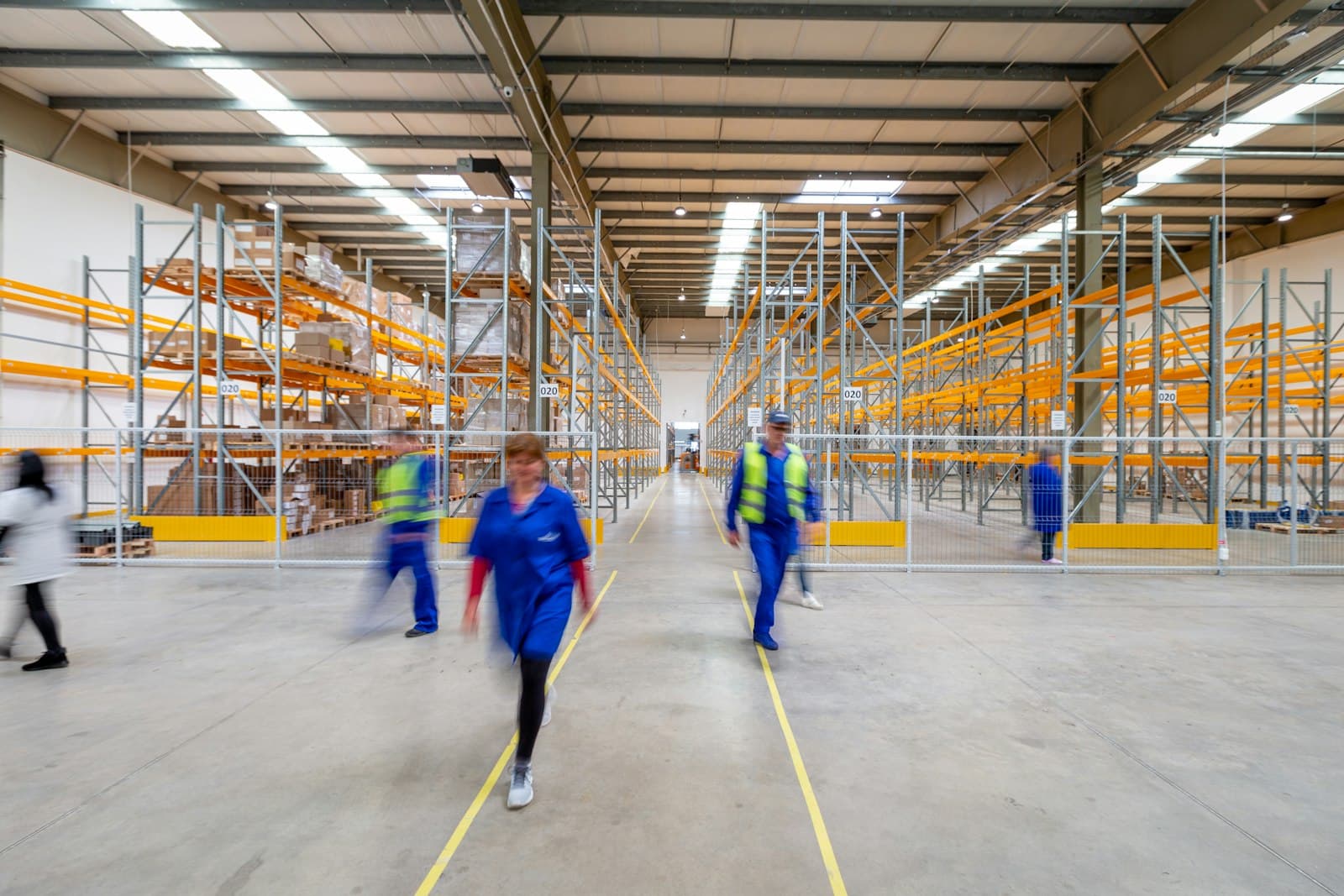 Warehouse team sorting parcels